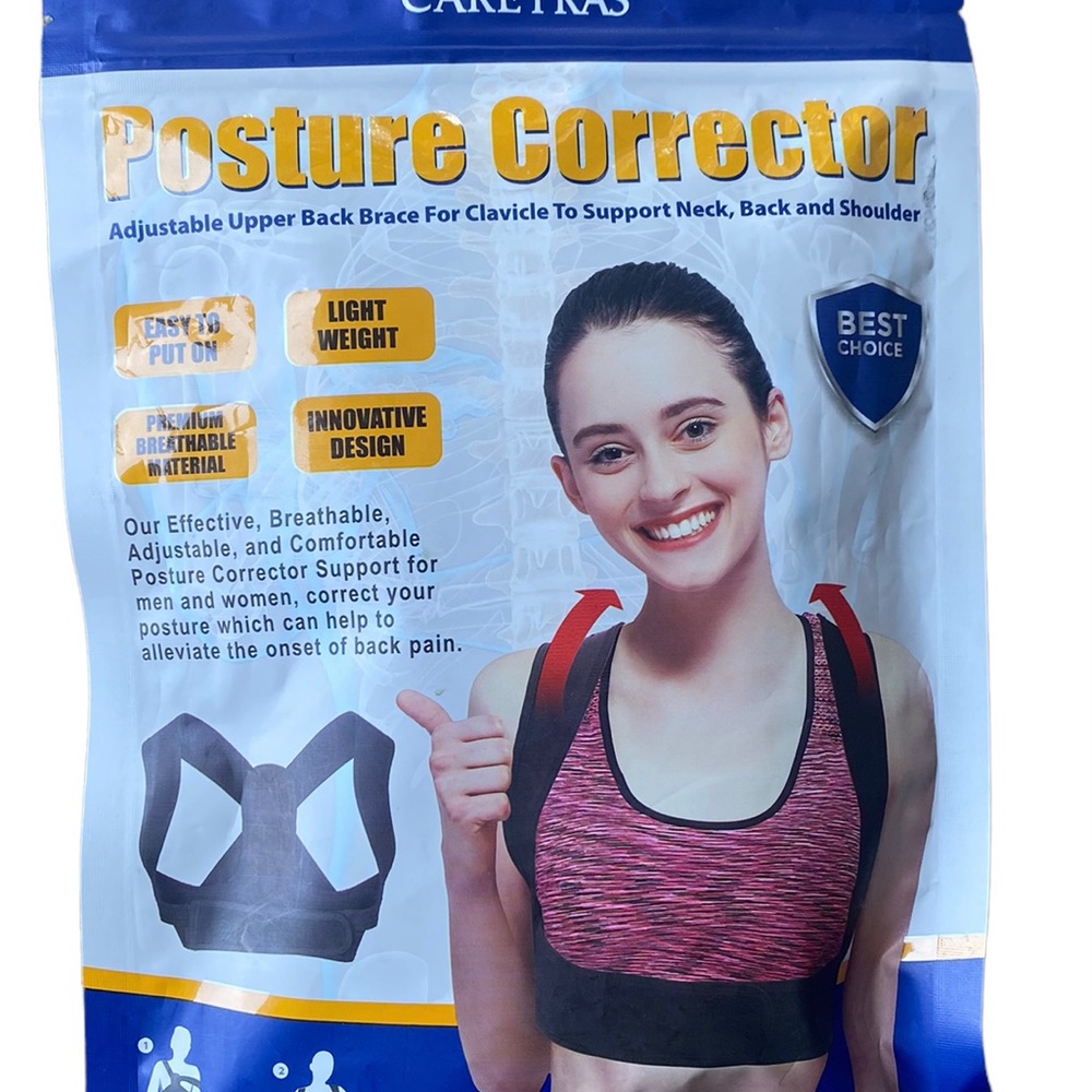 CARETRAS Posture Corrector for upper back clavicle to support neck & shoulders